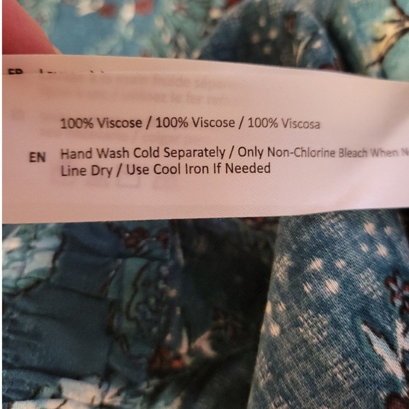 Teal Floral Layered Midi Skirt Party Going Out Vacation Fairy Y2K New Size S - Picture 6 of 9